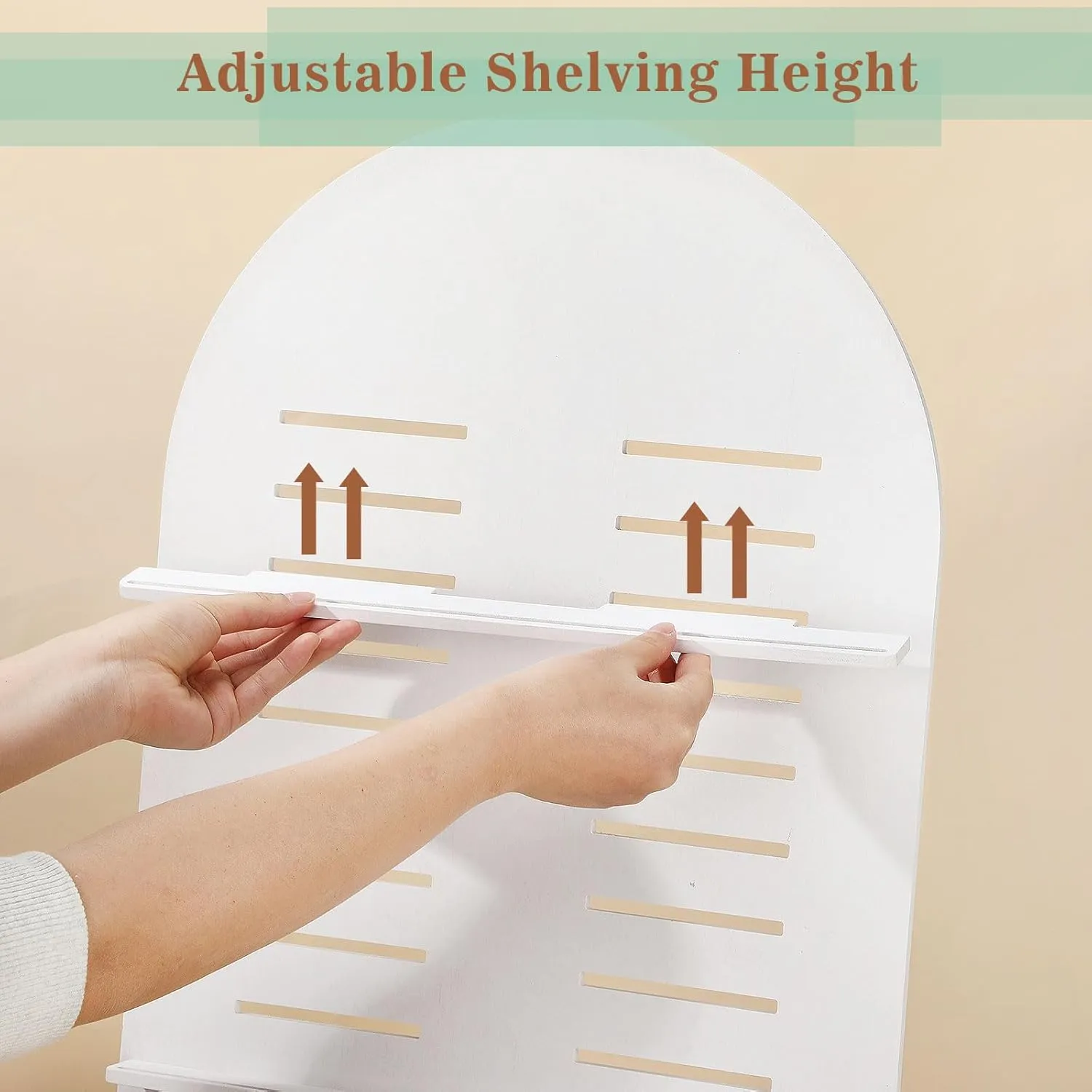 1 Pcs 5 Tier Wooden Earring Display Stand Jewelry Display Rack with Adjustable Height for Retail Storage (Grey White)