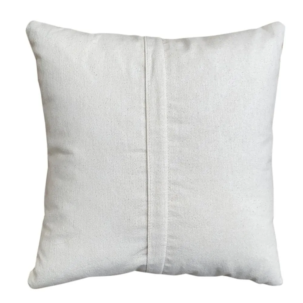 17 x 17 Inch Square Cotton Accent Throw Pillows, Leaf Embroidery, Set of 2, White, Green, Yellow By The Urban Port
