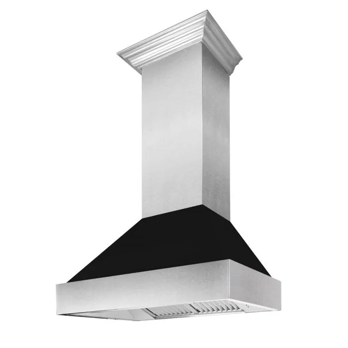 30" Snow Finish Range Hood with Black Matte Shell (8654BLM-30)
