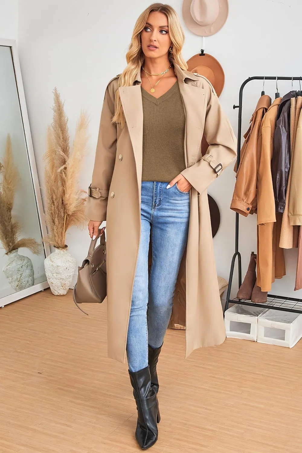 Arach&Cloz Women's Wool Blend Fall Sweaters Business Casual Outfits