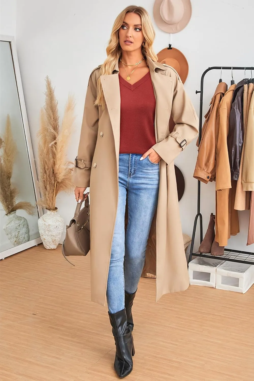 Arach&Cloz Women's Wool Blend Fall Sweaters Business Casual Outfits