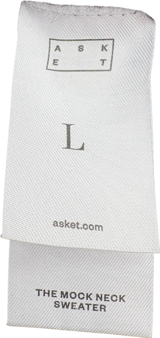 Asket Grey The Mock Neck Sweater UK L