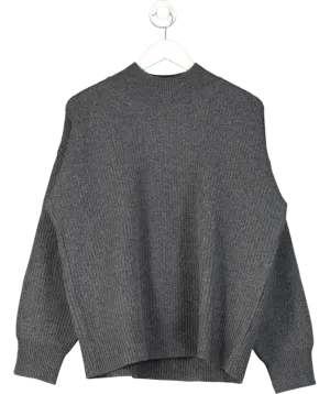 Asket Grey The Mock Neck Sweater UK L