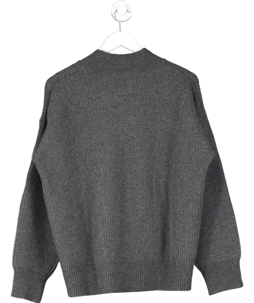 Asket Grey The Mock Neck Sweater UK L