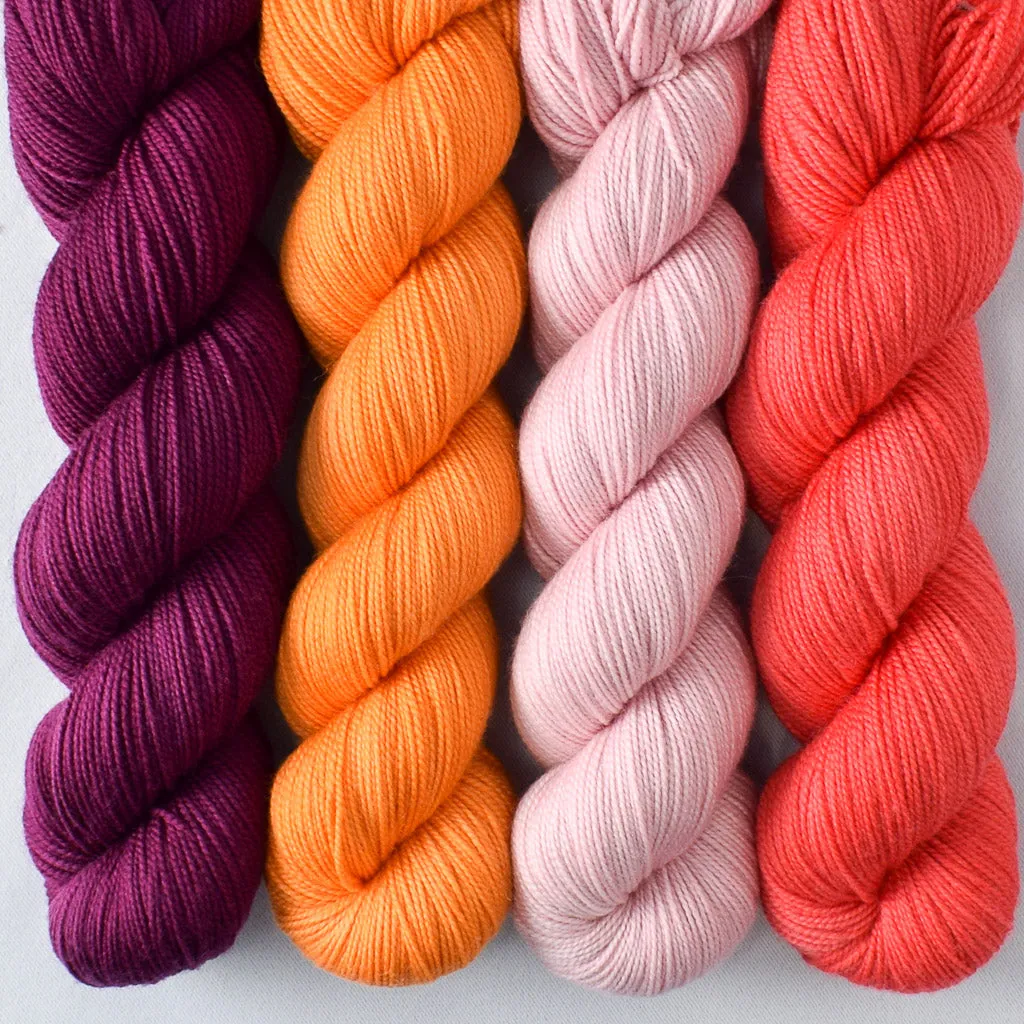 Beam, Bougainvillea, Coral, Sugar - Yummy 2-Ply Quartet