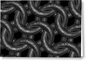 Black Etched Maille Greeting Card