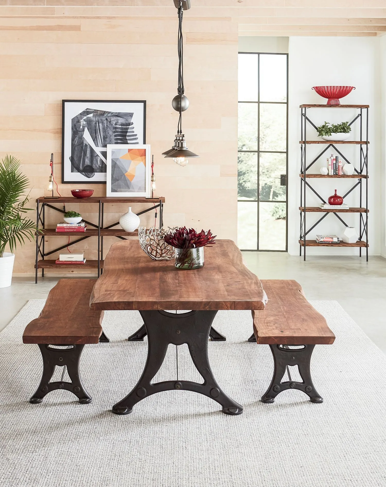 Blayne Rustic Farmhouse Live Edge Bench