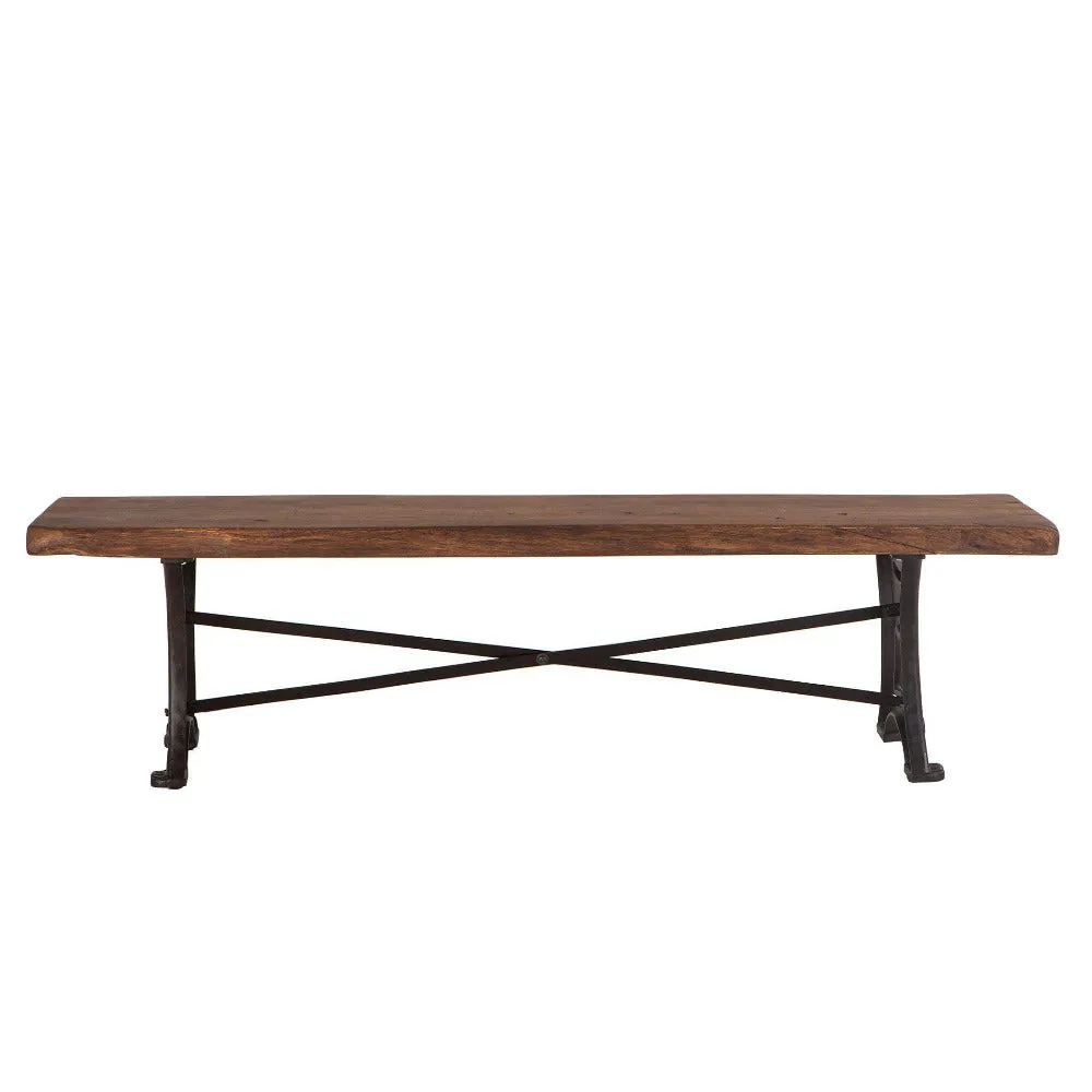 Blayne Rustic Farmhouse Live Edge Bench