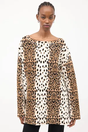 Brown & Multi Wool Jacquard Sweater