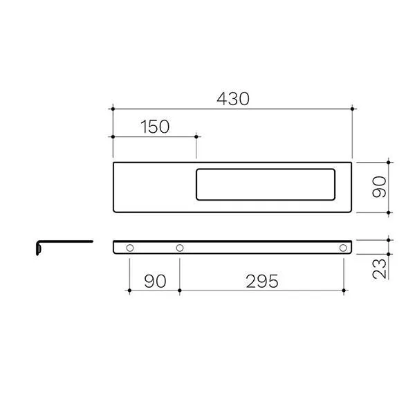 Clark Square Hand Towel Rail - Matte Black 430mm