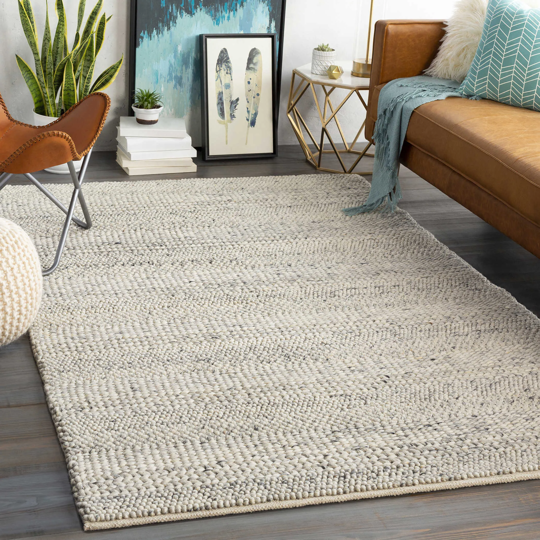 Clifton Ivory Hand Woven 9 X 13 Rug