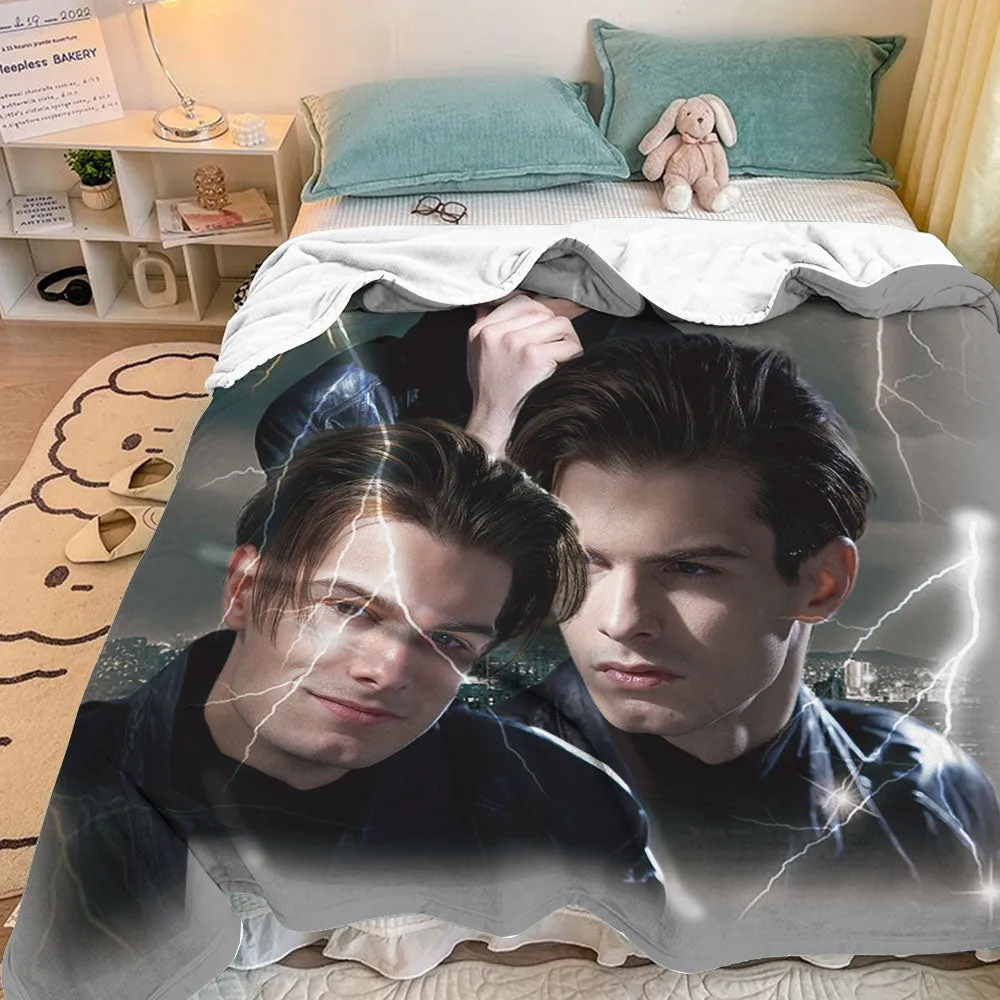 Custom Photo Vintage Tee Personalized Name Blankets Gifts for Lovers