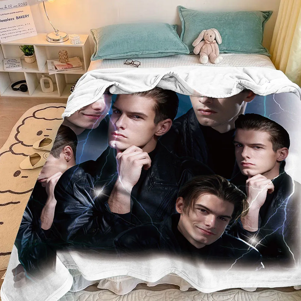 Custom Photo Vintage Tee Personalized Name Blankets Gifts for Lovers