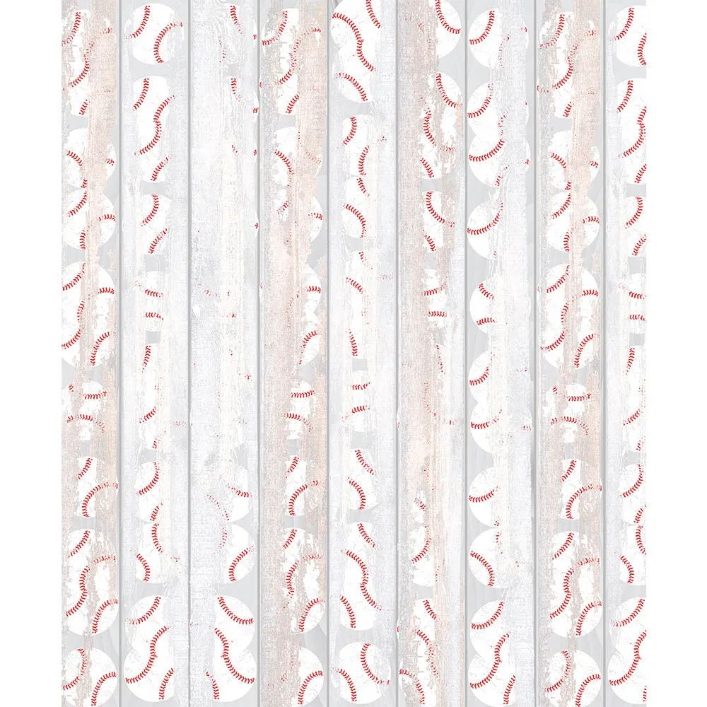 Distressed Baseball Planks Printed Backdrop