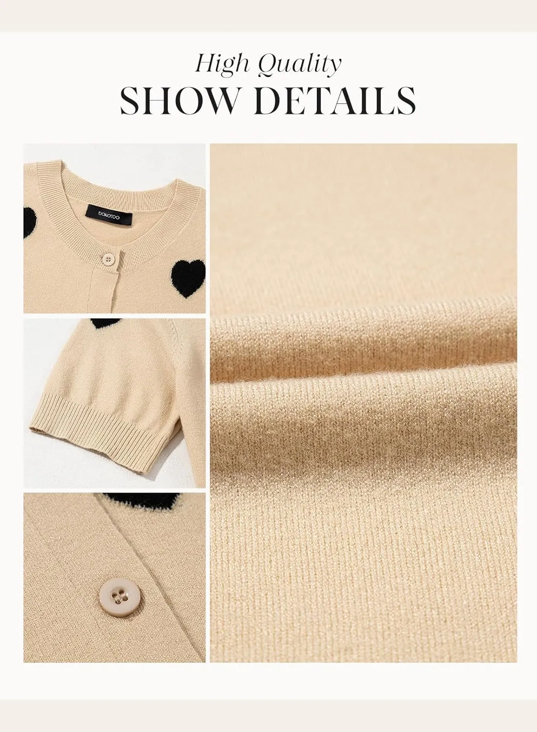 Dokotoo Cardigan Sweaters for Women Printed Round Neck Button Cardigan Womens Tops Open Front Summer Sweaters for Women