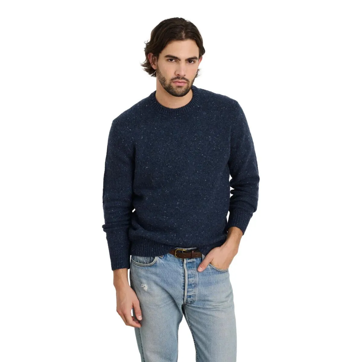 Donegal Crew Neck Sweater Navy