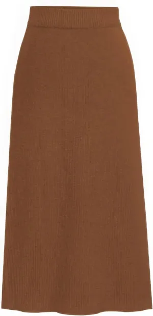 ebossy Women's Winter Warm High Waist Side Slit Wool Blend Long Skirts Rib Knit Stretchy Bodycon Pencil Skirt