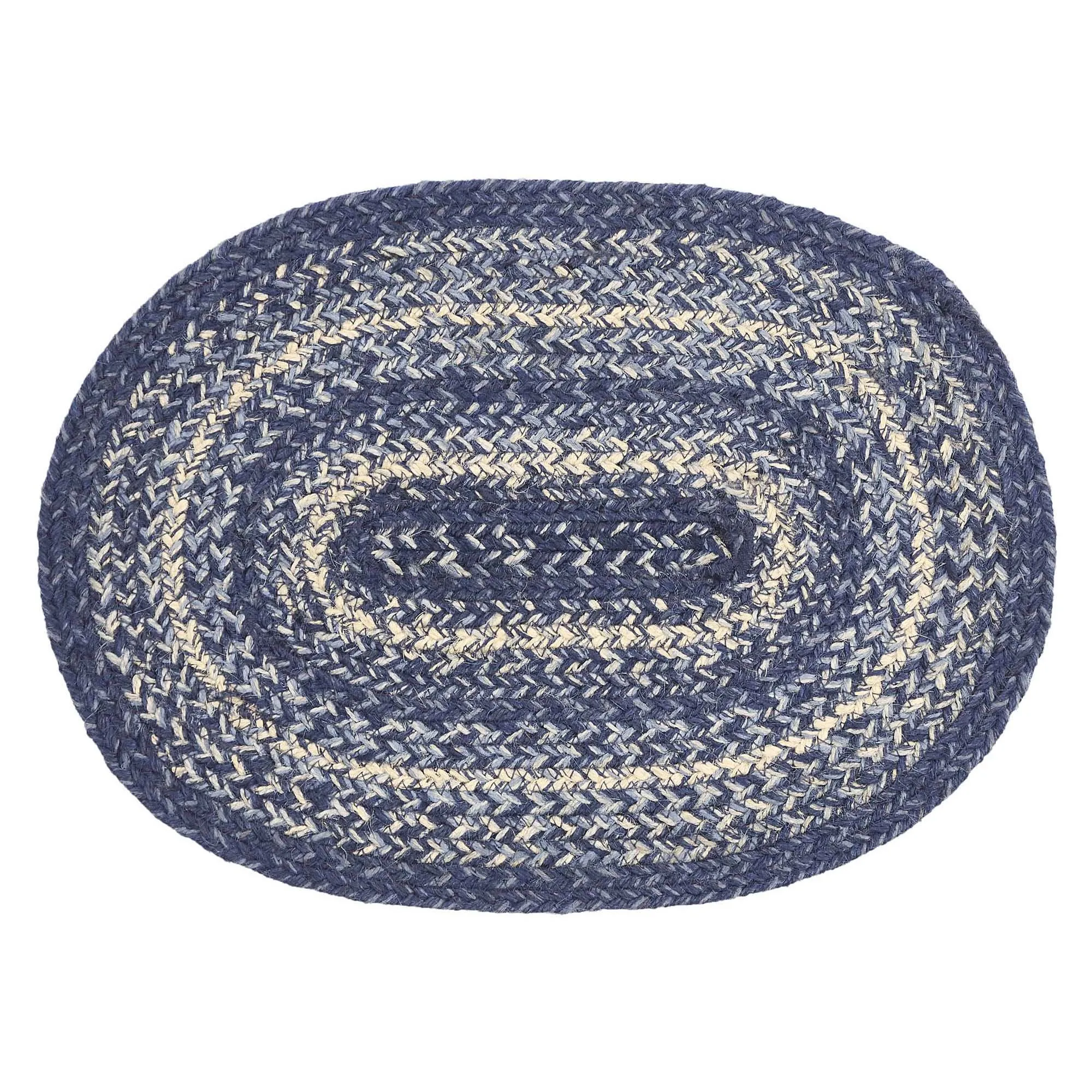 Great Falls Blue Braided Oval Placemat 10x15" Default