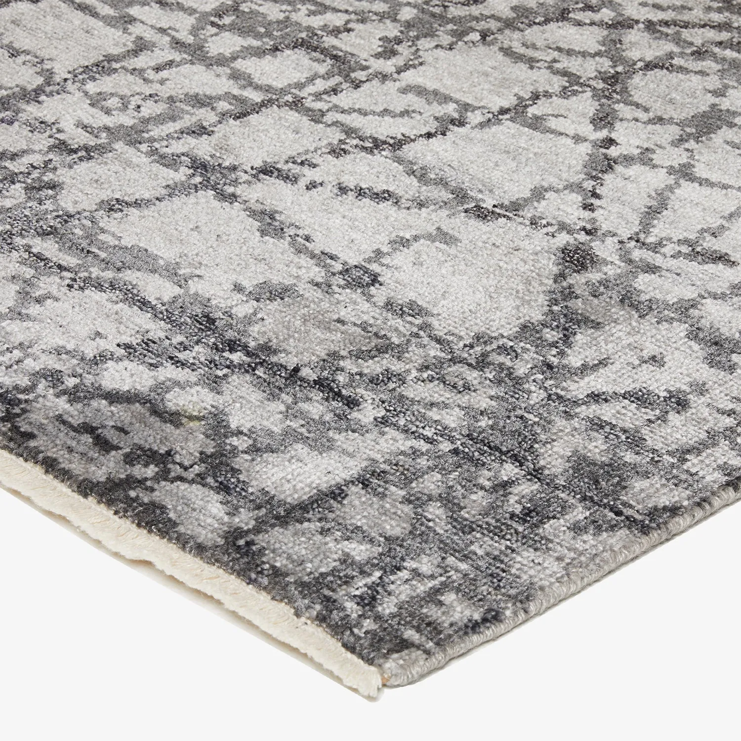 Grey Modern Wool Blend Rug - 7'1" x 9'1"
