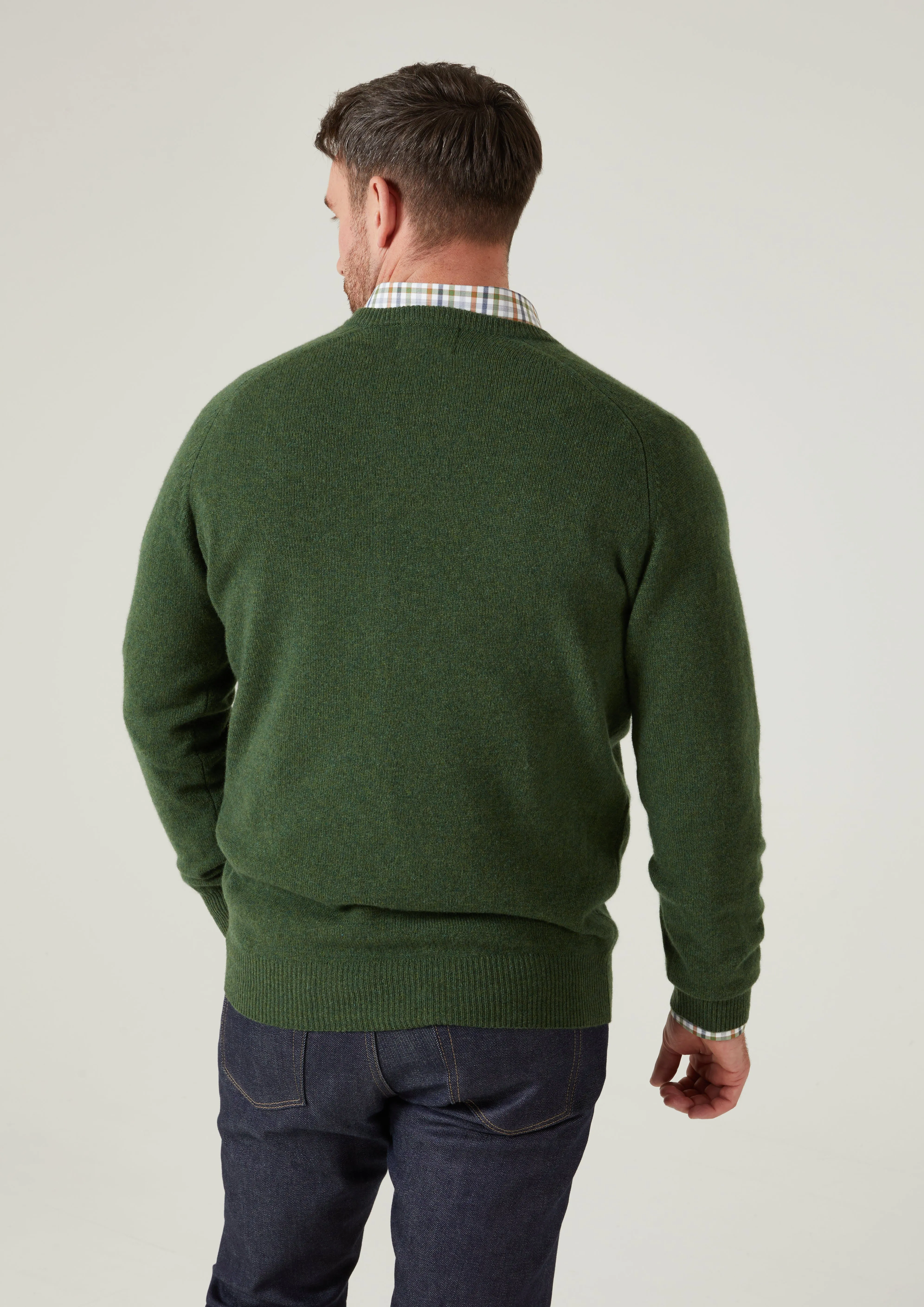 Hampshire Lambswool Jumper in Rosemary - Classic Fit