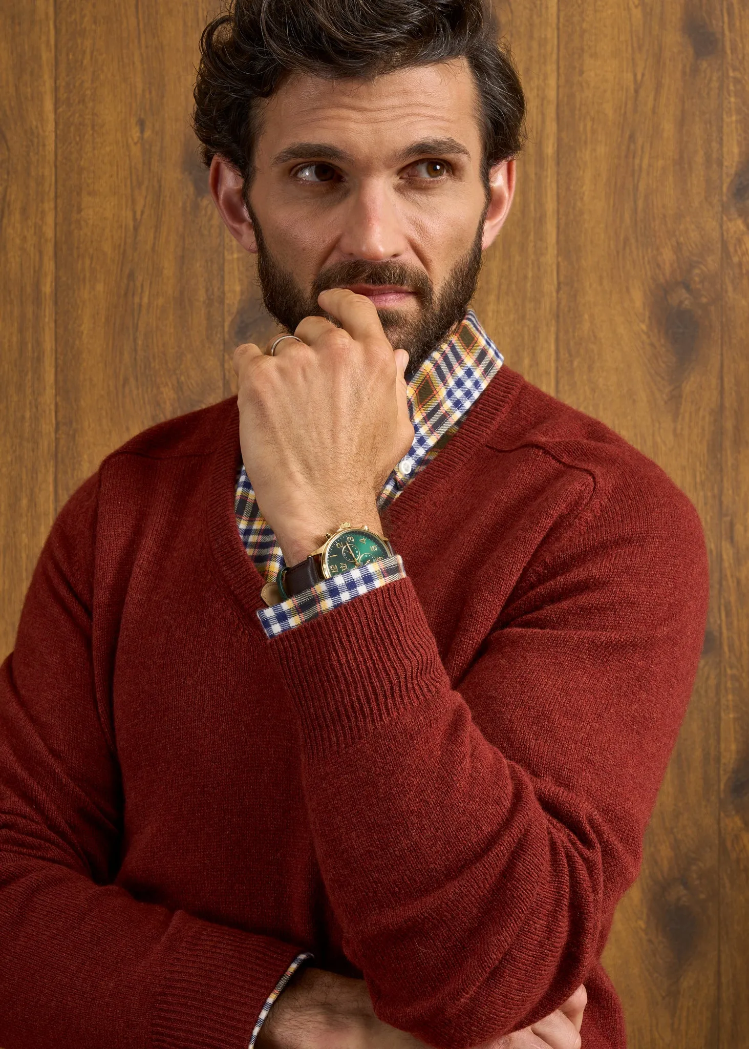 Hampshire Lambswool Jumper in Sienna - Classic Fit