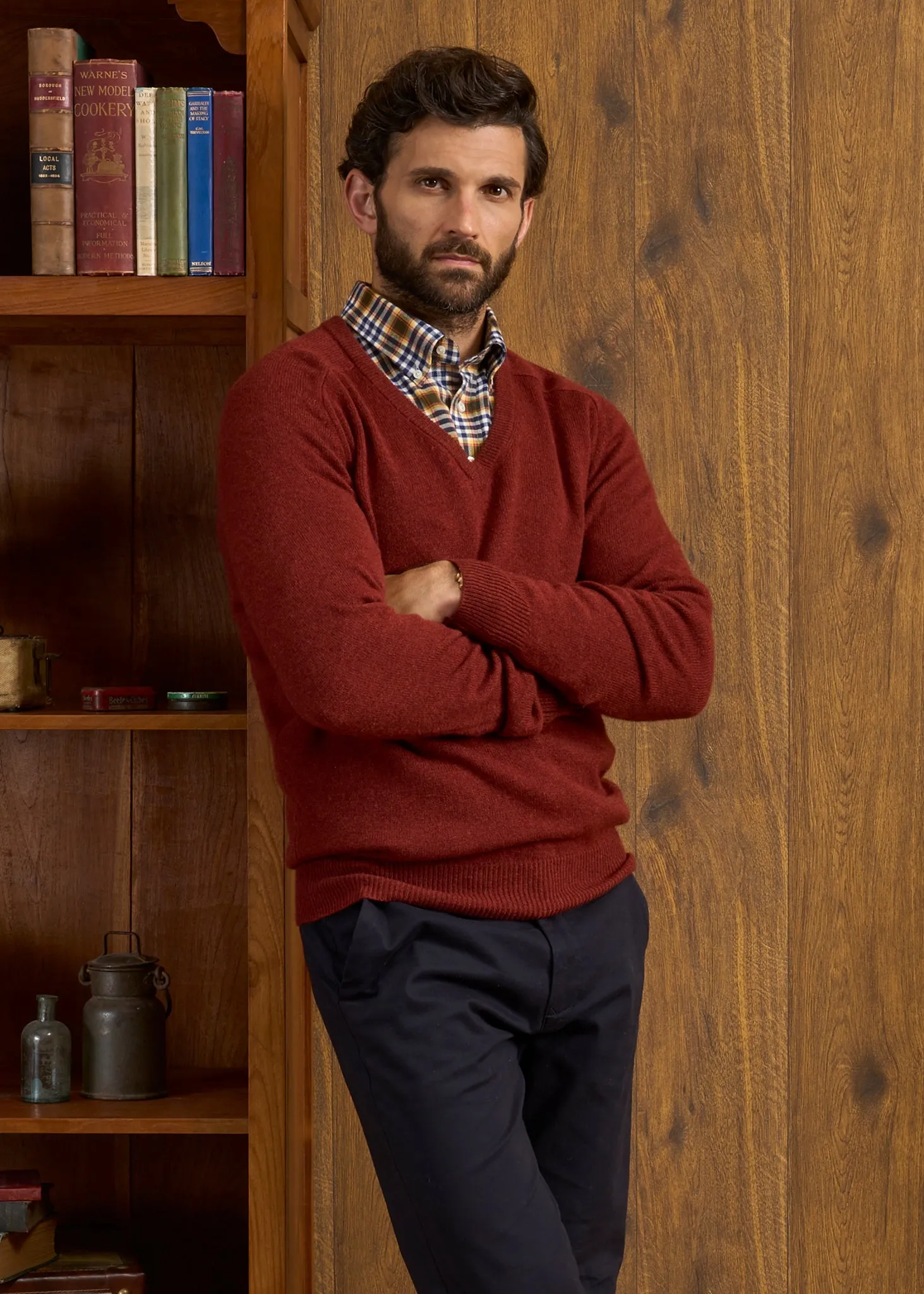 Hampshire Lambswool Jumper in Sienna - Classic Fit