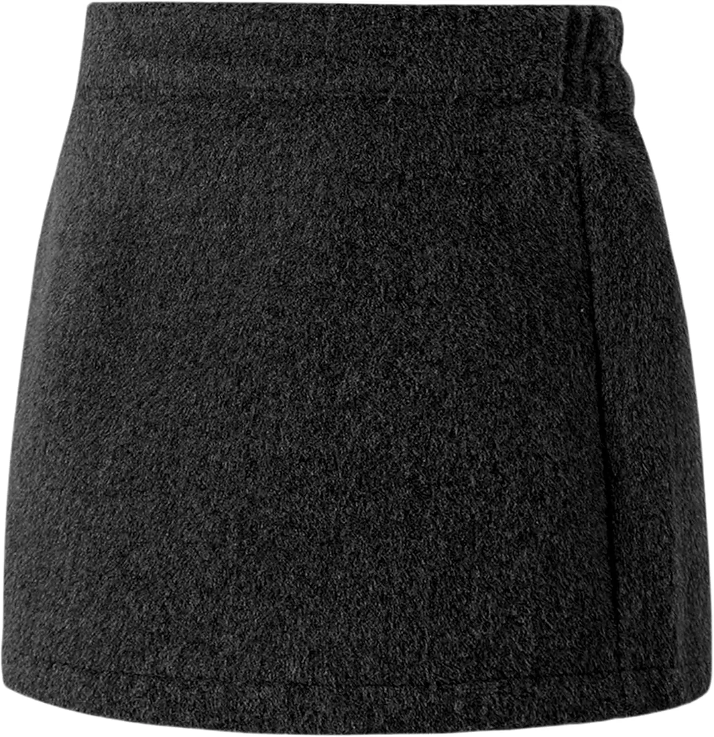 Happy Cherry Girls Elastic High Waisted A-Line Wool Mini Skirt with Liner Kid Toddler School Uniform Skort 3-14Y
