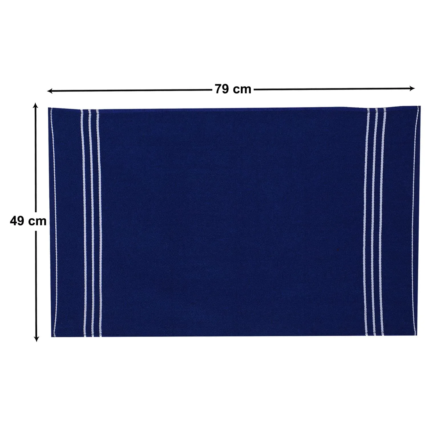 Heart Home Three Stripes Design Super Absorbent Cotton Hand Towel|Face Towel for Men,Women & Kids Pack of 4 (Brown & Blue)