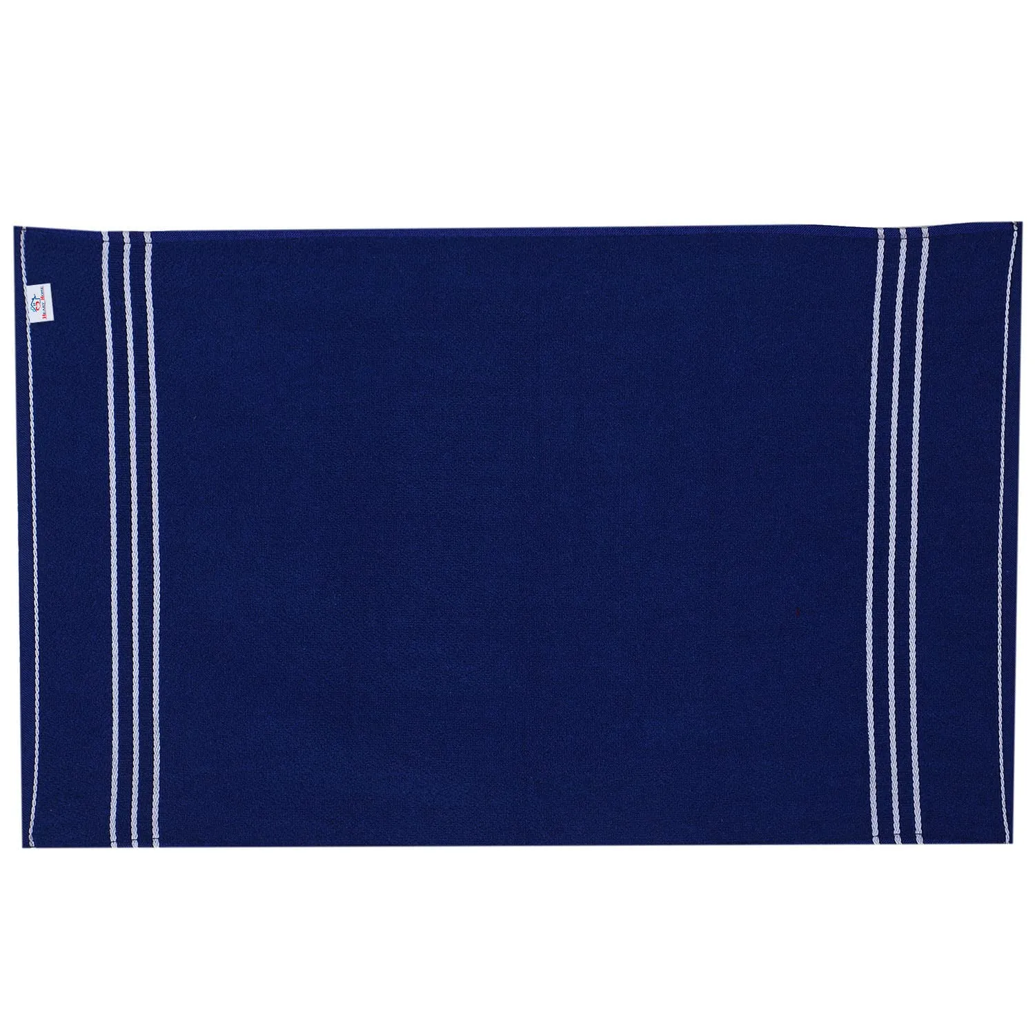 Heart Home Three Stripes Design Super Absorbent Cotton Hand Towel|Face Towel for Men,Women & Kids Pack of 4 (Brown & Blue)