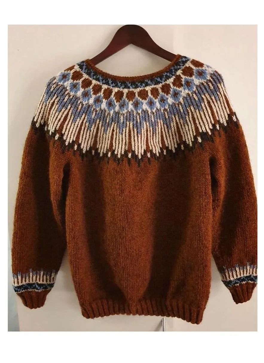Hopi Red Lettlopi sweater - Knitting Kit