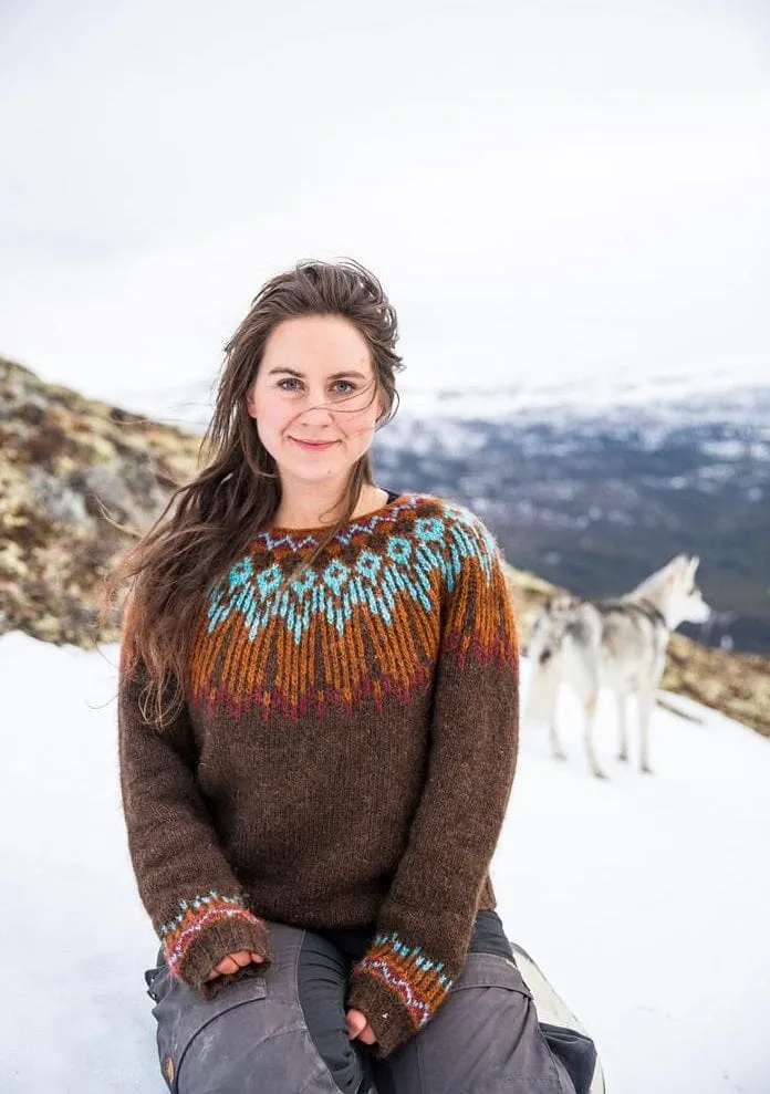 Hopi Red Lettlopi sweater - Knitting Kit