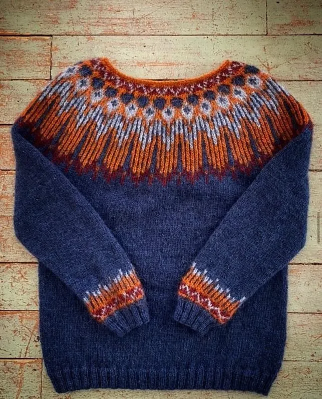 Hopi Red Lettlopi sweater - Knitting Kit
