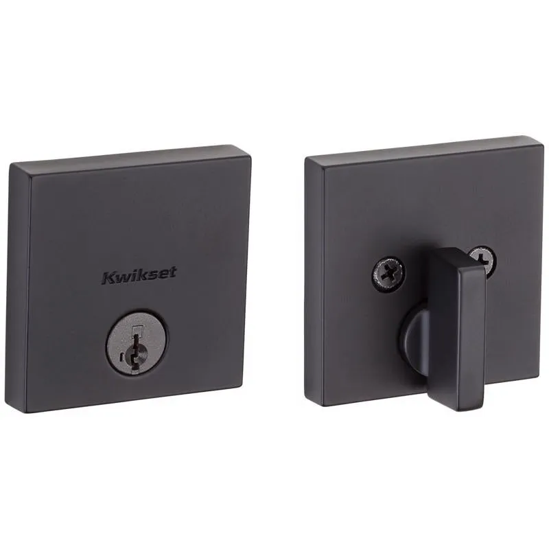 Kwikset Downtown Matte Black Zinc Single Cylinder Smart Key Deadbolt