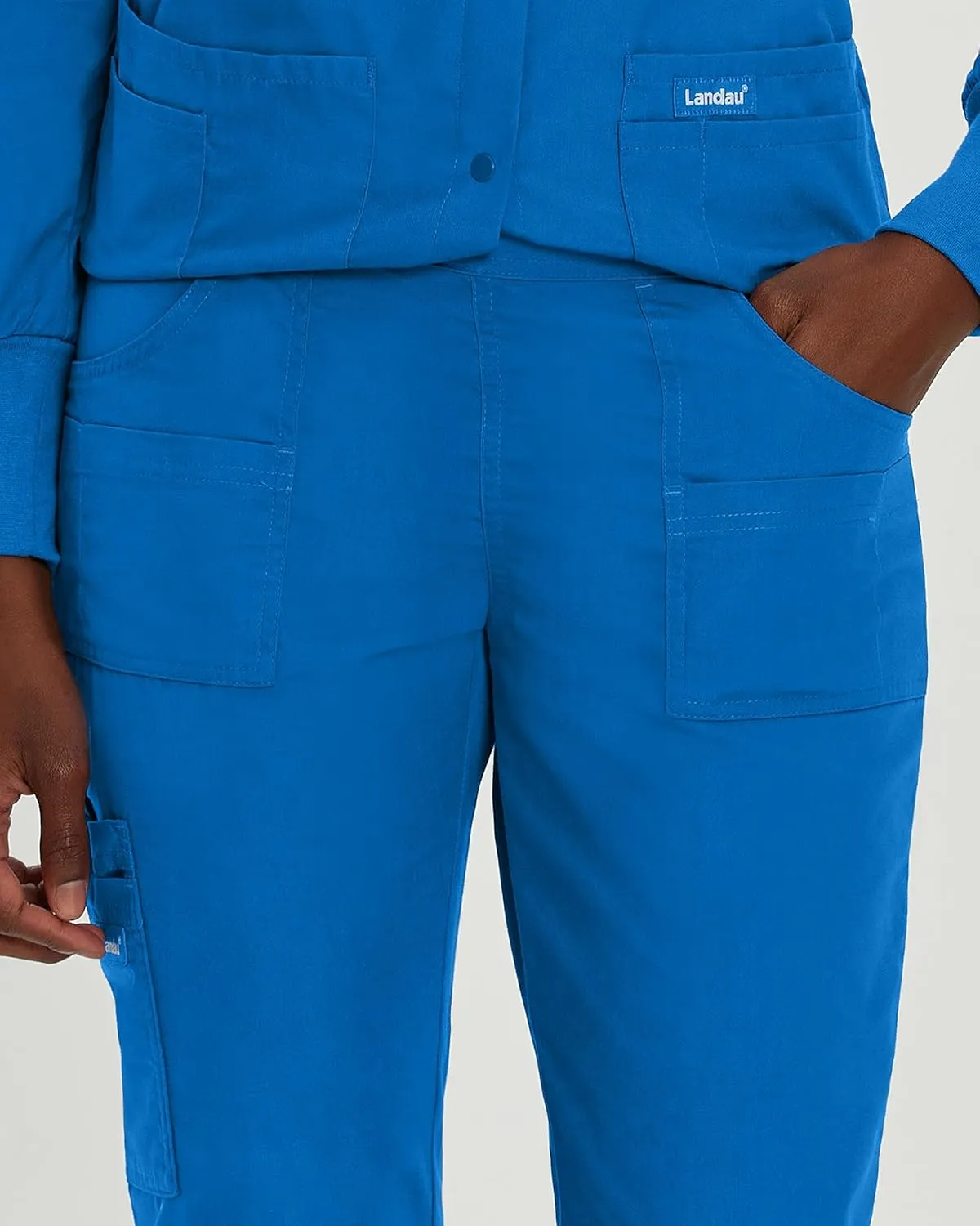 Landau Essentials Tailored Fit 9-Pocket Cargo Scrub Pants for Women 8380