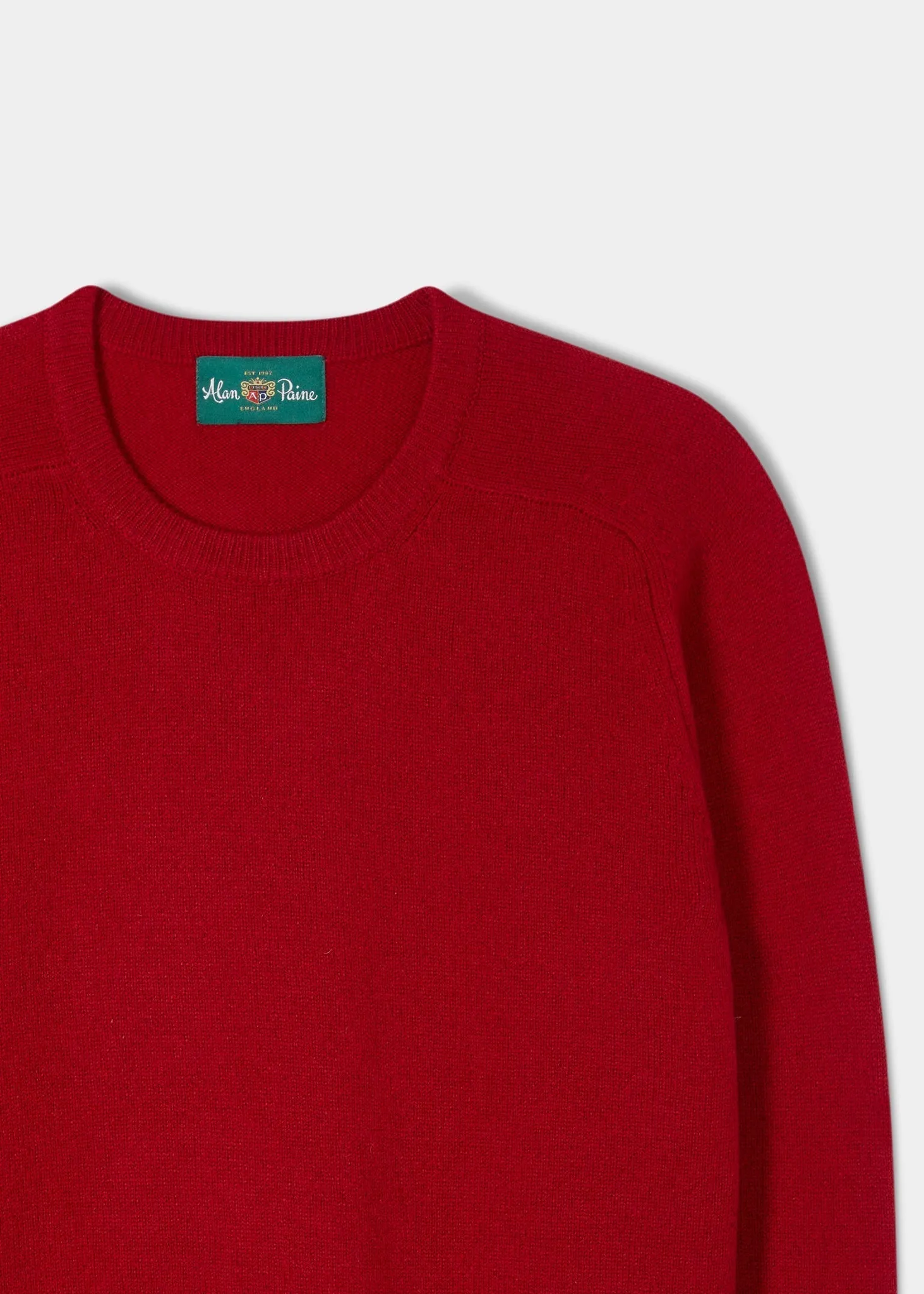 Lenzie Men's Lambswool Jumper In Dubonnet - Regular Fit