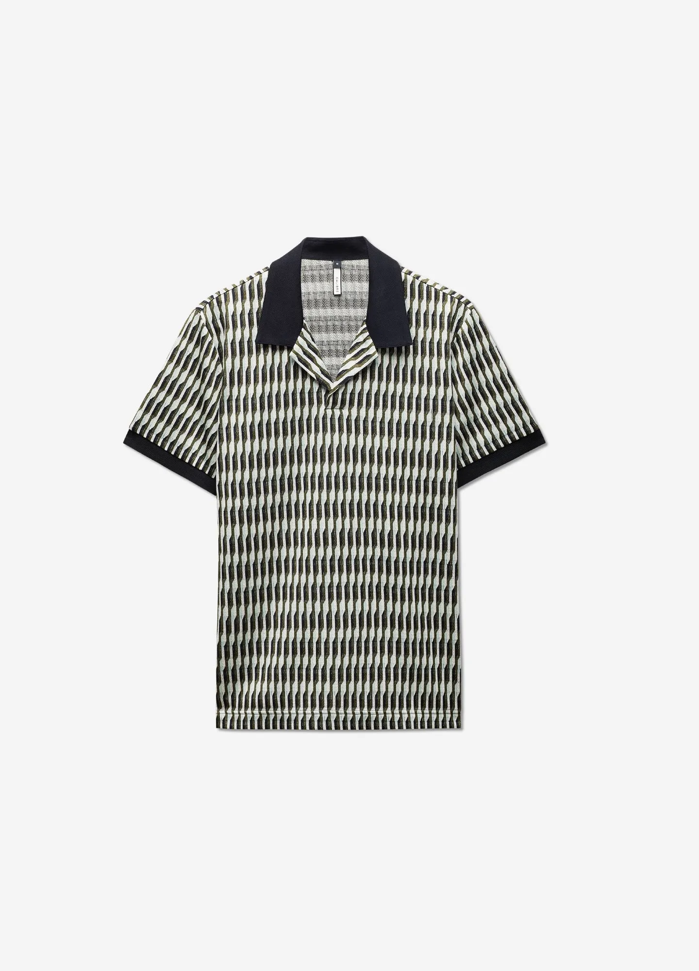 Linear Jacquard Polo Moss