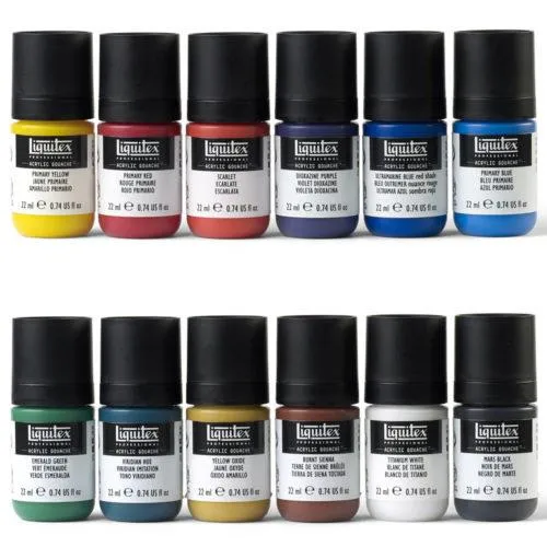 Liquitex Professional Acrylic Gouache Essentials Set 12x22ml