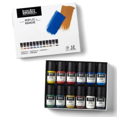 Liquitex Professional Acrylic Gouache Essentials Set 12x22ml