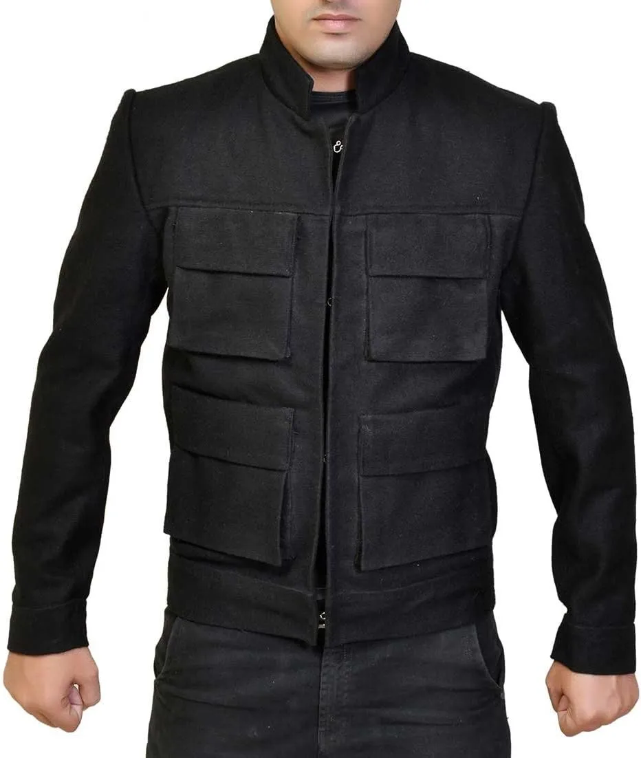 LP-FACON Mens Space Solitary Cosplay Costume Leather Jacket Collection Brown/Black