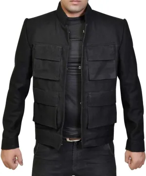 LP-FACON Mens Space Solitary Cosplay Costume Leather Jacket Collection Brown/Black