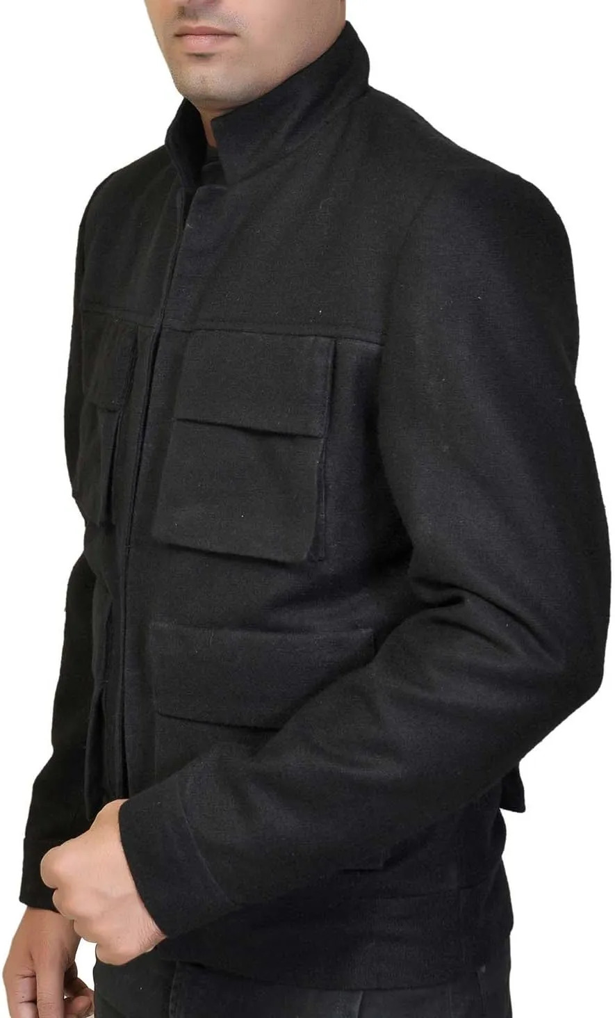 LP-FACON Mens Space Solitary Cosplay Costume Leather Jacket Collection Brown/Black