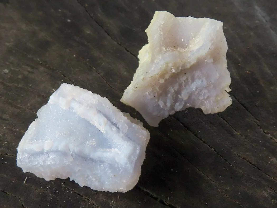 Natural Etched Blue Chalcedony Specimens x 62 From Nsanje, Malawi