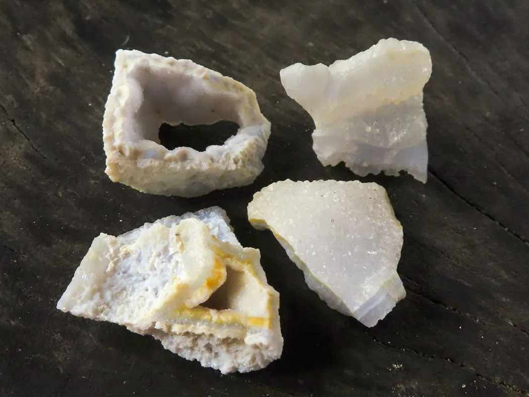 Natural Etched Blue Chalcedony Specimens x 62 From Nsanje, Malawi