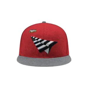 Paper Planes Wool Melton Two-Tone Crown 59FIFTY Hat - Crimson