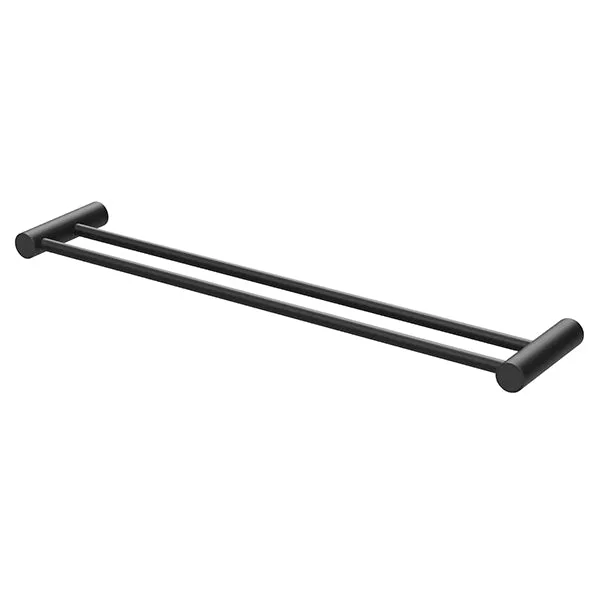 Phoenix Vivid Slimline Double Towel Rail-Matte Black