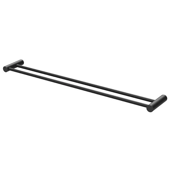 Phoenix Vivid Slimline Double Towel Rail-Matte Black