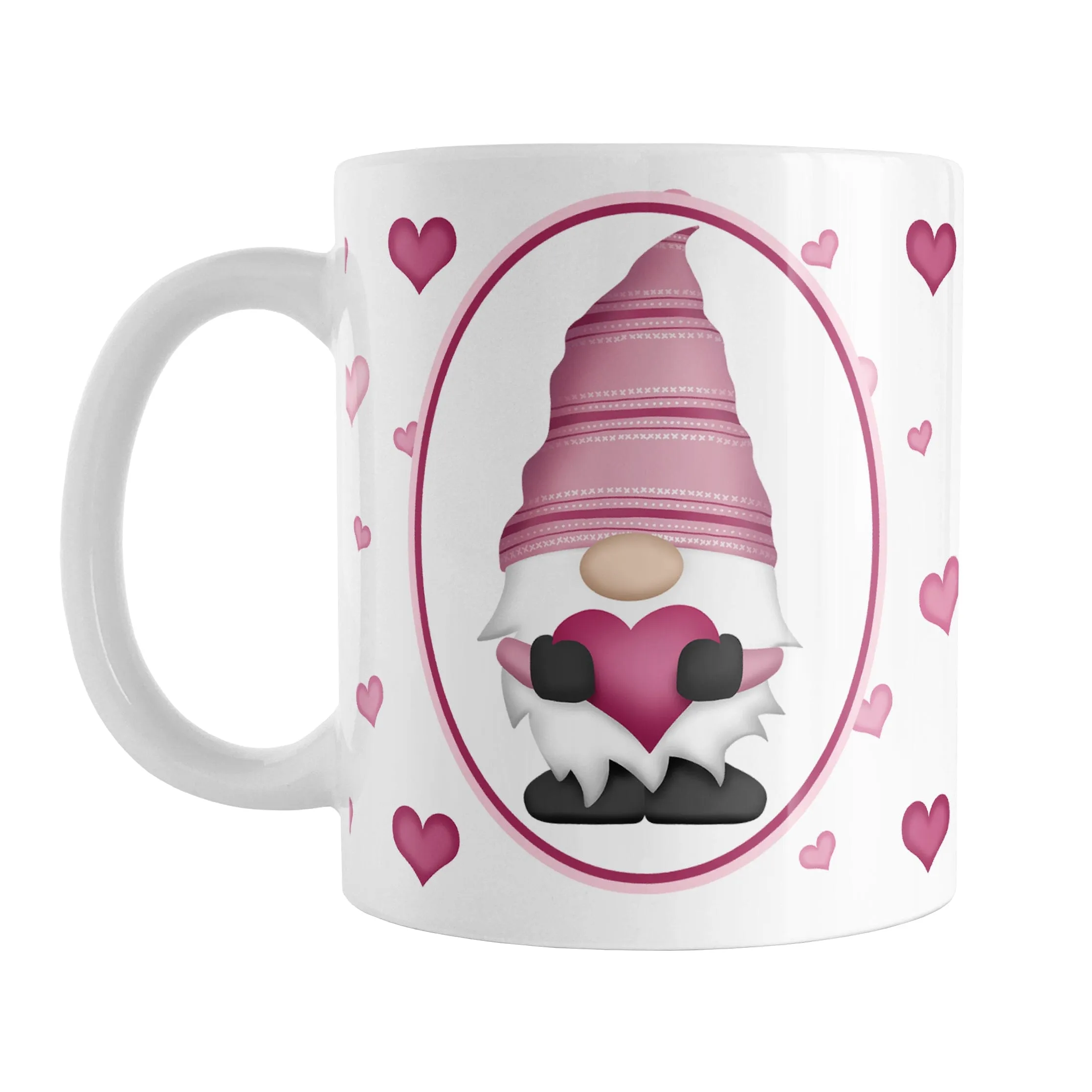 Pink Gnome Dainty Hearts Mug