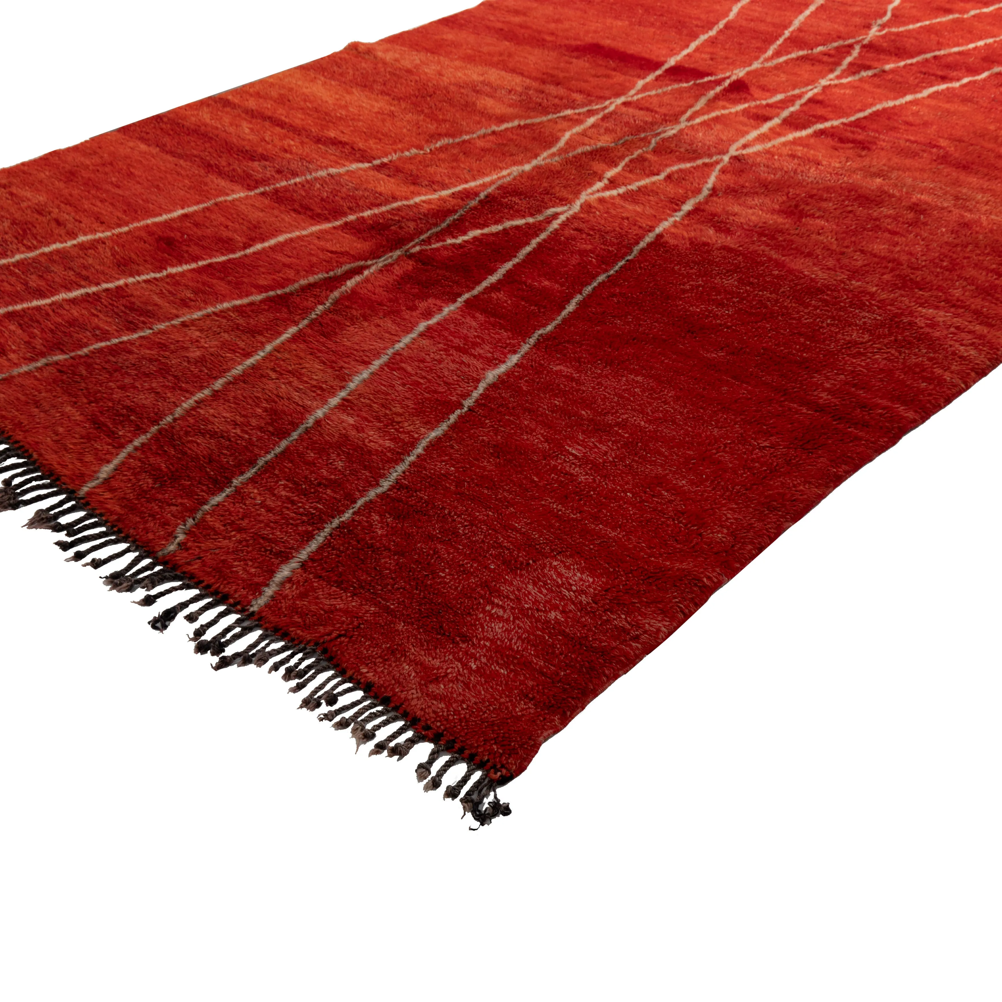Red Casablanca Modern Wool Rug - 7'9" x 11'2"