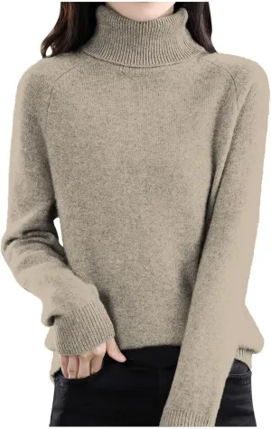 SERYU Cashmere Sweaters for Women Turtleneck Long Sleeve Merino Wool Sweater Women 2025 Spring Soft Sweater Pullover