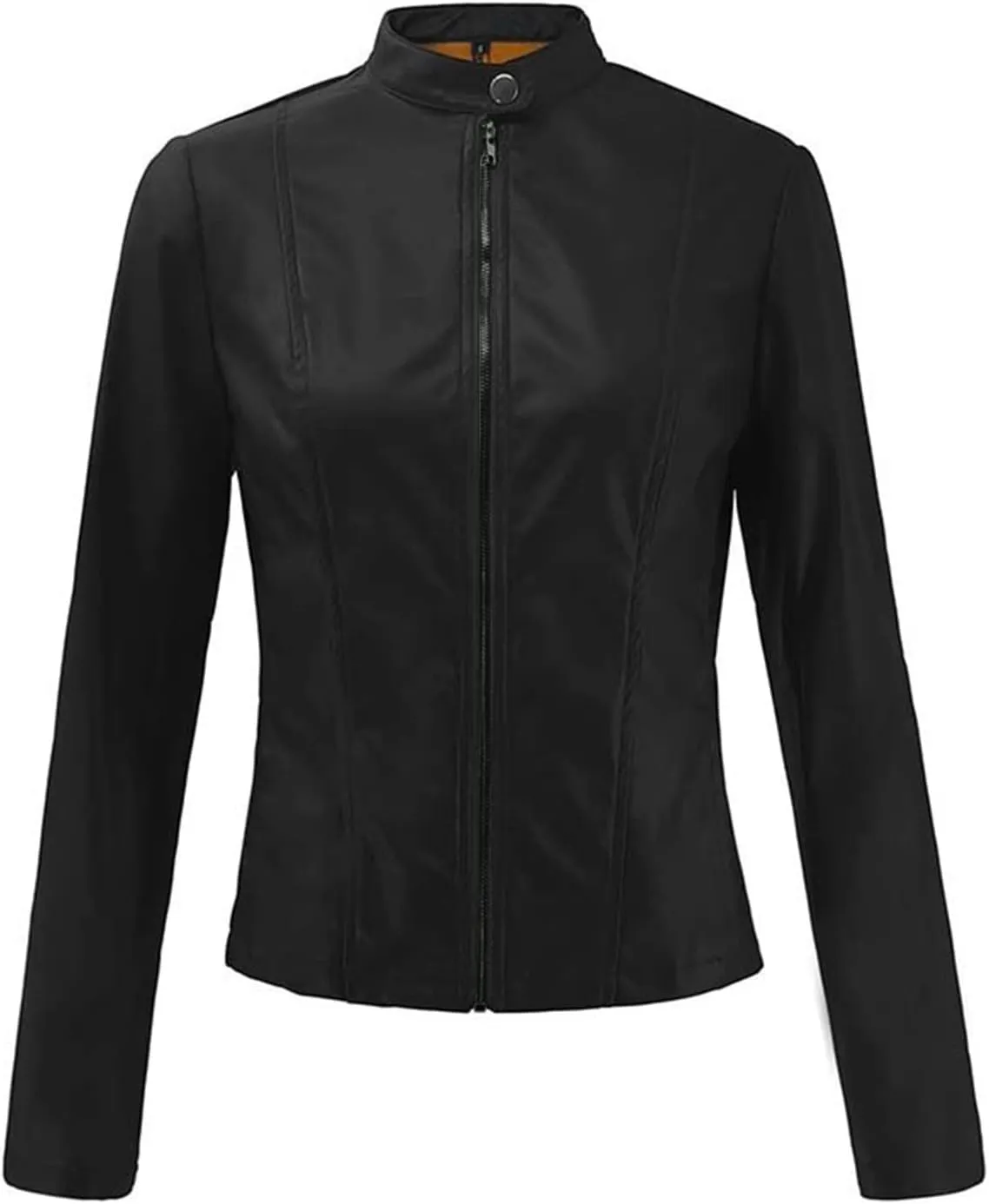 SERYU Leather Jacket for Women Zip Leather Motorcycle Jacket Plus Size Faux Leather Tops Lightweight Short Coat